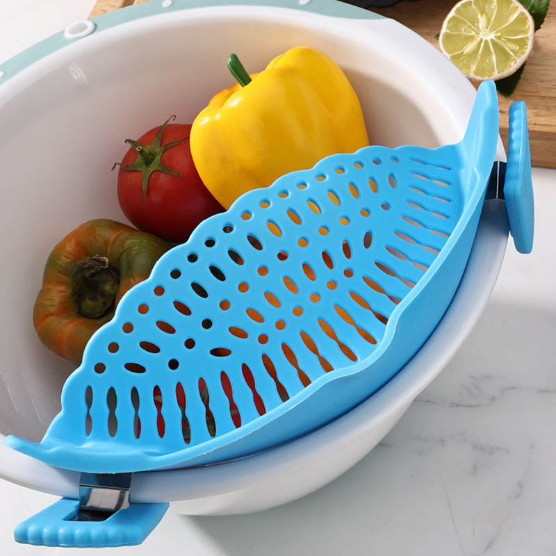 silicone clip on strainer